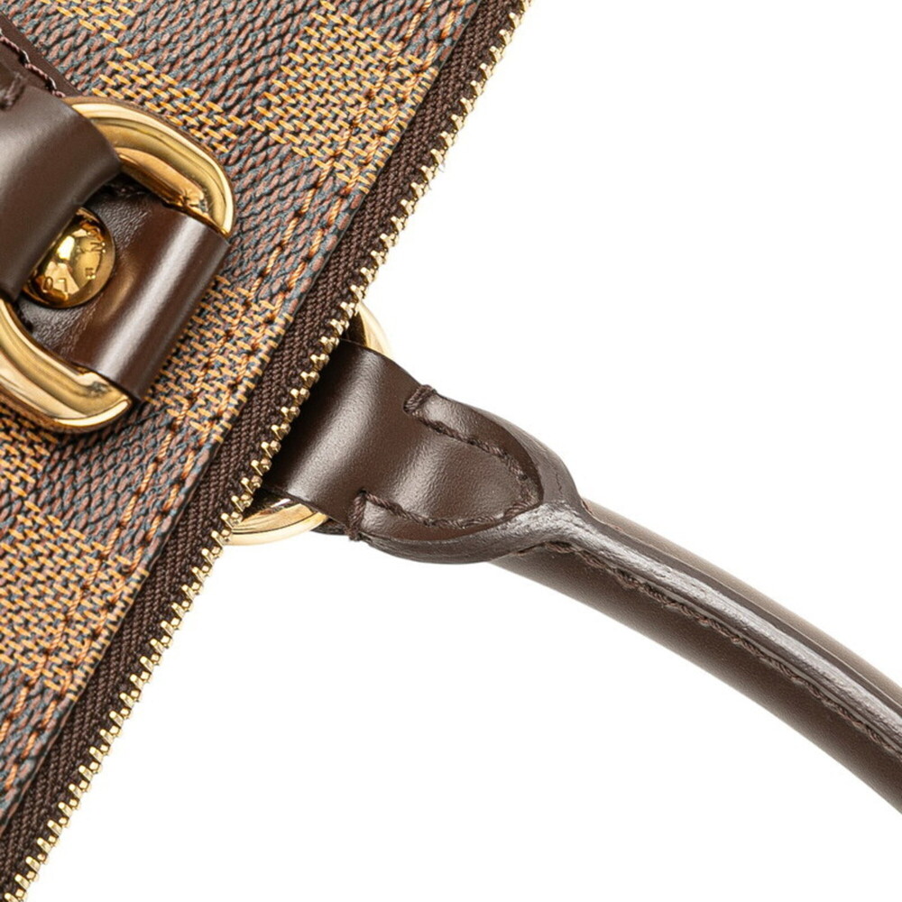 LOUIS VUITTON Authentic Brown Damier Leather Tote Bag - Picture 4 of 11